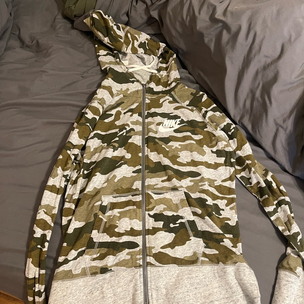 Nike Camo Zip-Up Hoodie